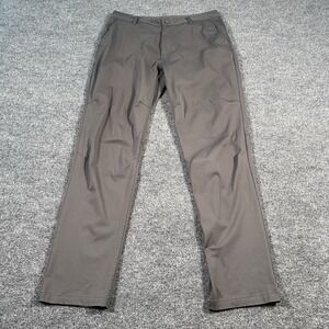 Rhone Commuter Pants Mens 34x33 Stretch Gray Fabric Golf Casual Flex Knit